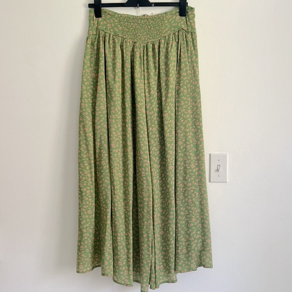 Free People Easy to Love Set Skirt Crop Top Skirt Set Green Floral NWT - Picture 10 of 17